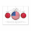 Patriotic Ornaments Trio Greeting Card - Silver Lined White Envelope